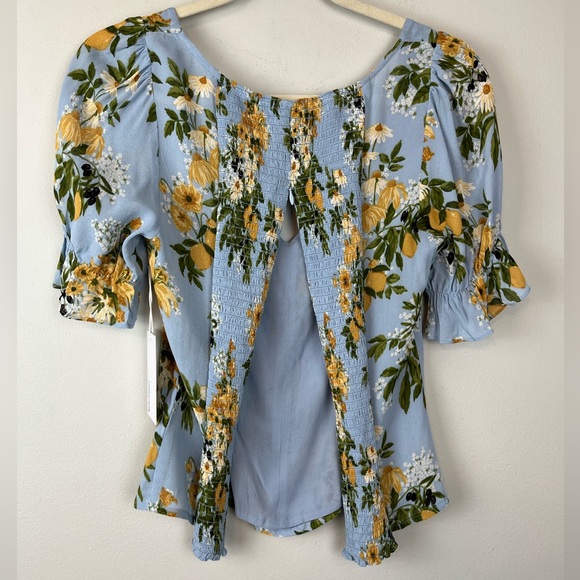 Reformation Blue Floral Blouse - Picture 5 of 16